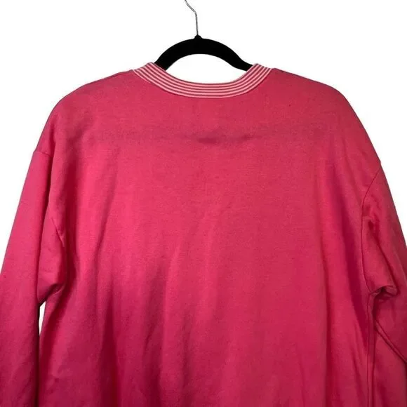 90s Spell out vintage sweater size M bubblegum pink - Picture 4 of 16